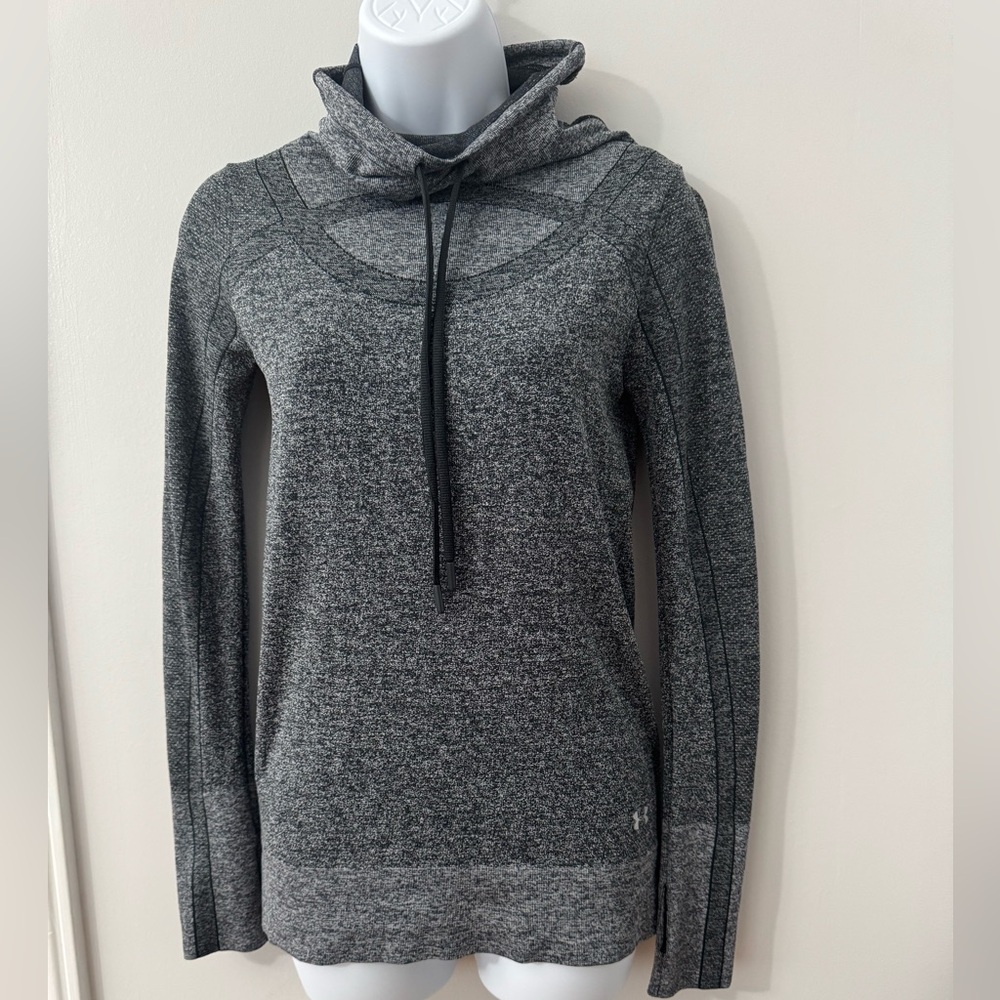 Under Armour Threadborne HeatGear Funnel Neck Tunic Gray XS Seamless